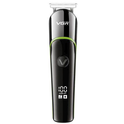 Машинка для стрижки волосся VGR V-291 LED-дисплей акумуляторна 4 насадки 600mAh 5W Black (3_05180)