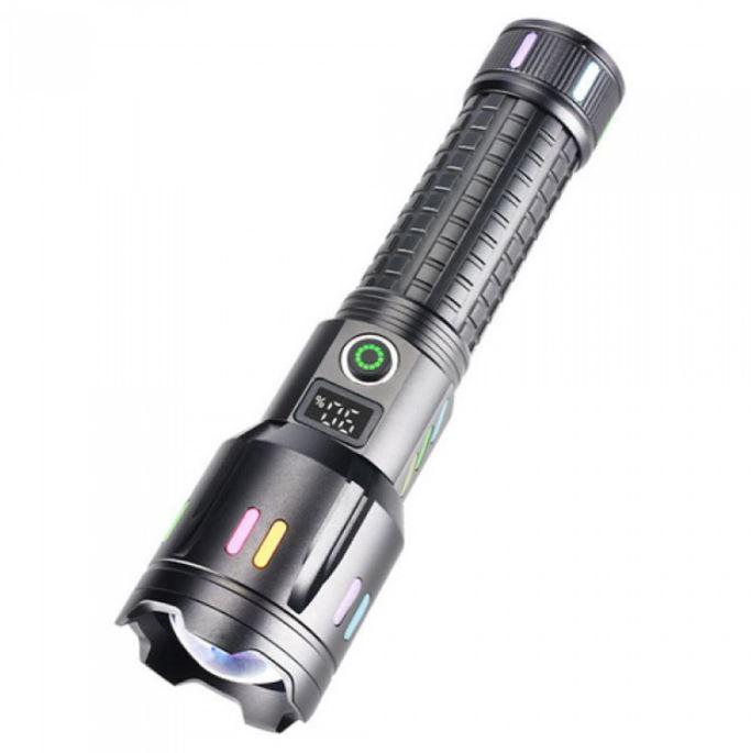 Ліхтар ручний акумуляторний RIAS CB-G62-TG Zoom 1x26650/3xAAA Type-C Black (3_05195)