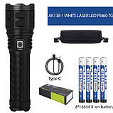 Ліхтар ручний акумуляторний RIAS AK138-1 PM60-TG Zoom 8x18650 Type-C з Чохлом Black (3_05198), фото 2