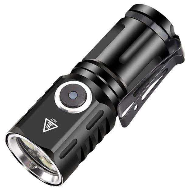 Ліхтар ручний акумуляторний RIAS 536 3xLED 1х16340A з магнітом Type-C Black (3_05201), фото 1