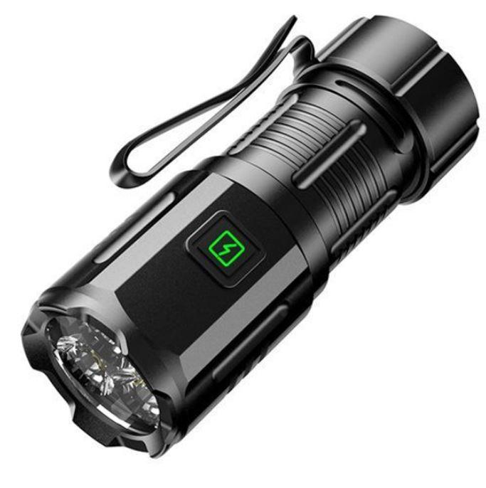 Ліхтар ручний акумуляторний RIAS F30 3xXPG Zoom 1х16340A з магнітом та чохлом Type-C Black (3_05203)