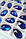 Стрази пришивні Крапля 13х22 мм Синій, скло, фото 2