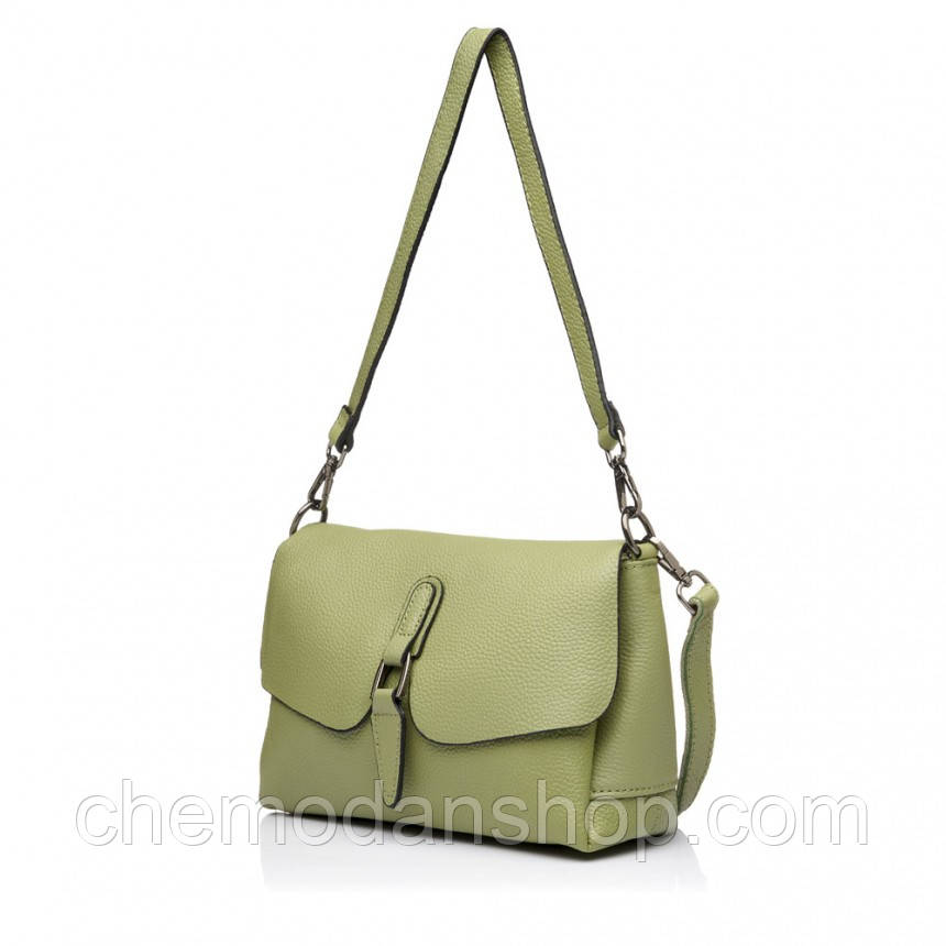 Сумка жіноча з натуральної шкіри зелена BAGS4LIFE 8605