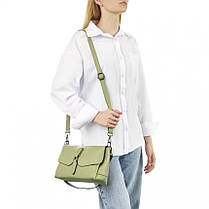 Сумка жіноча з натуральної шкіри зелена BAGS4LIFE 8605, фото 5