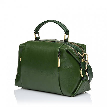 Сумка жіноча з натуральної шкіри зелена BAGS4LIFE 9801, фото 1