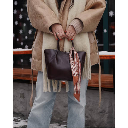 Сумка жіноча з натуральної шкіри коричнева BAGS4LIFE 77608, фото 1