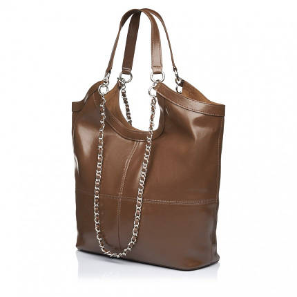 Сумка жіноча з натуральної шкіри коричнева BAGS4LIFE 89-7087, фото 1