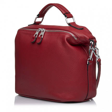 Сумка жіноча з натуральної шкіри червона BAGS4LIFE 2001, фото 1