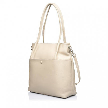 Сумка жіноча з натуральної шкіри молочна BAGS4LIFE 8509, фото 1