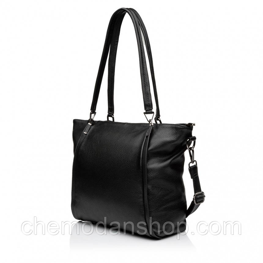 Сумка жіноча з натуральної шкіри чорна BAGS4LIFE 2018В