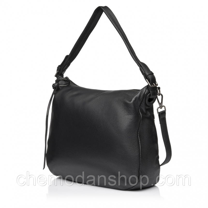 Сумка жіноча з натуральної шкіри чорна BAGS4LIFE 2022