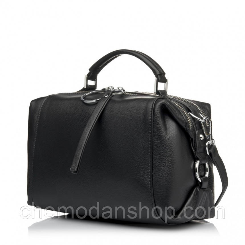 Сумка жіноча з натуральної шкіри чорна BAGS4LIFE 5005