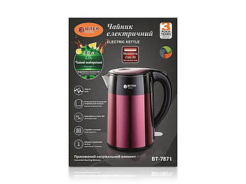 Чайник електричний 2,0л 1850Вт BITEK BT-7871/ 6777 (12)