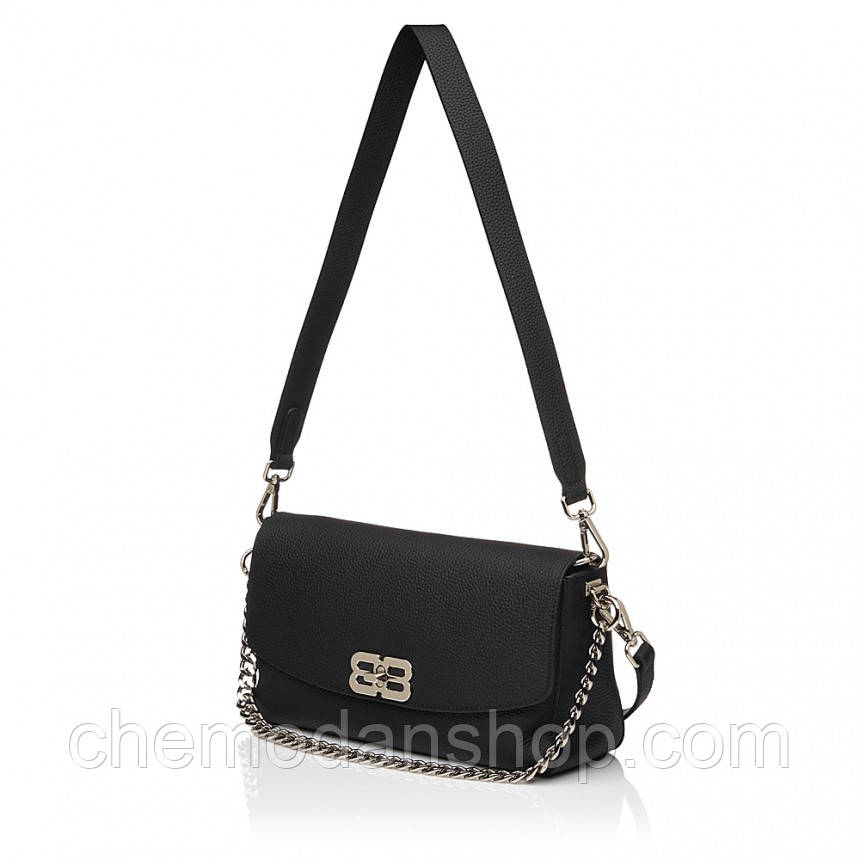 Сумка жіноча з натуральної шкіри чорна BAGS4LIFE 6026