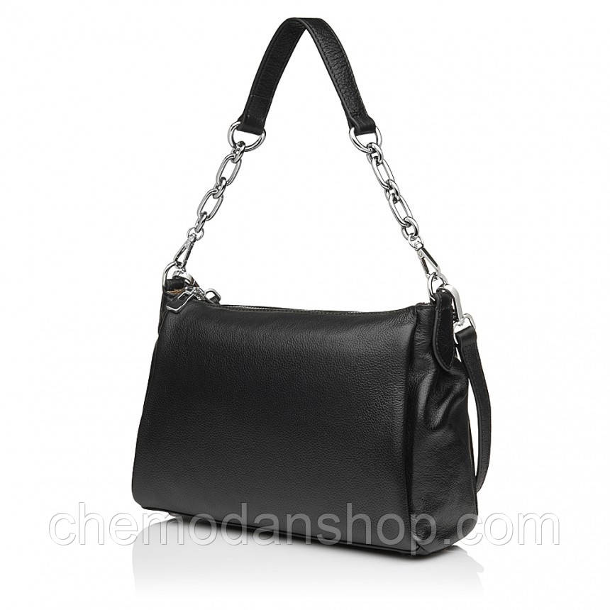 Сумка жіноча з натуральної шкіри чорна BAGS4LIFE 8519