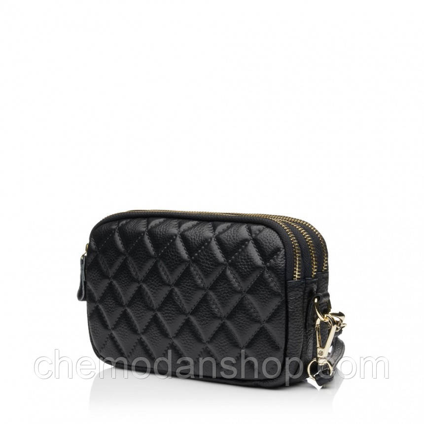 Сумка жіноча з натуральної шкіри чорна BAGS4LIFE 9813-4