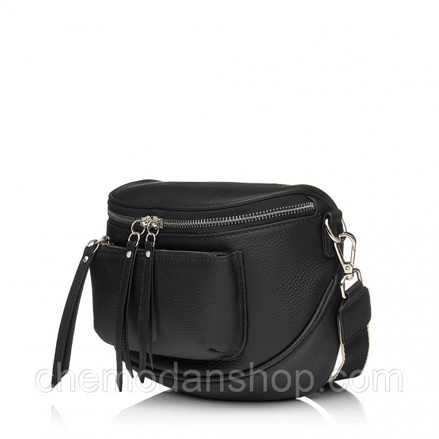 Сумка жіноча з натуральної шкіри чорна BAGS4LIFE 99133