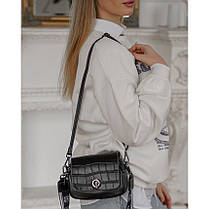 Сумка жіноча шкіряна чорна BAGS4LIFE 77246, фото 3