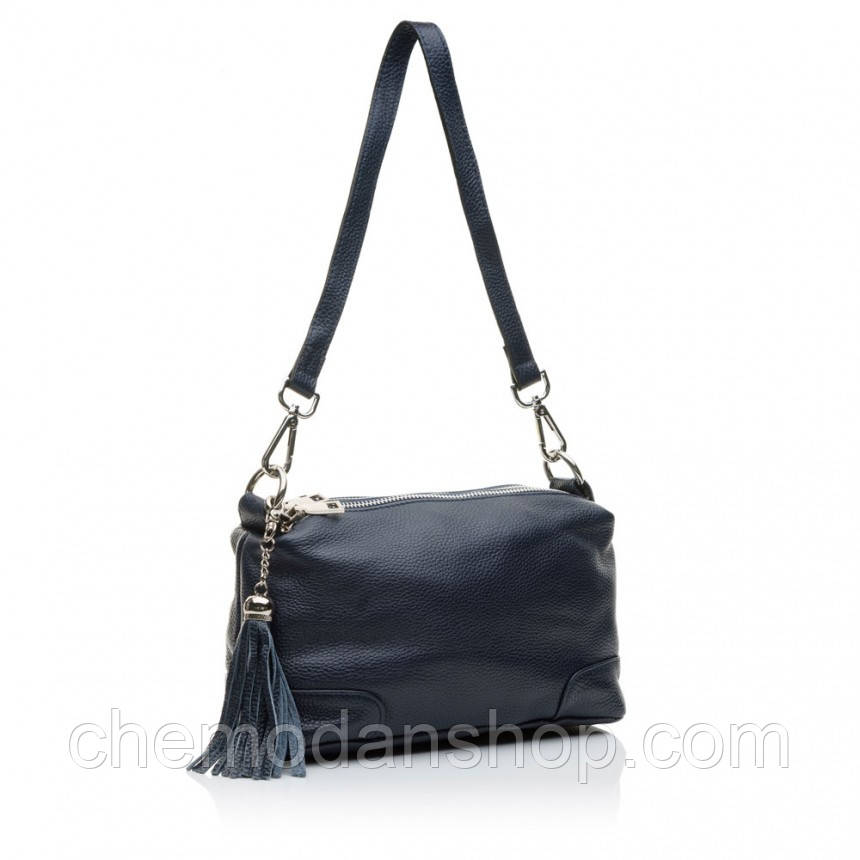 Сумка крос-боді жіноча з натуральної шкіри чорна BAGS4LIFE 5555