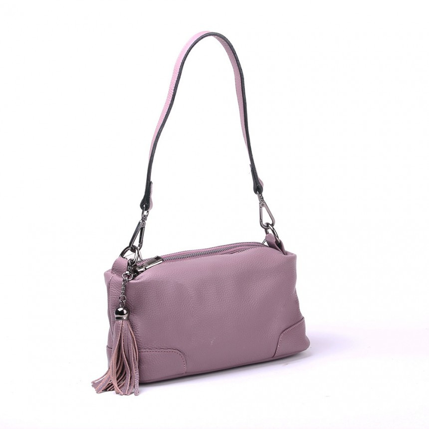 Сумка крос-боді жіноча шкіряна фіолетова BAGS4LIFE 5555 бузок