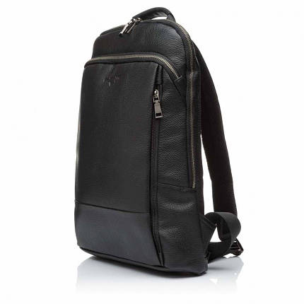 Чоловічий рюкзак для ноутбука зі шкіри Bags4life 6475 чорний, фото 1