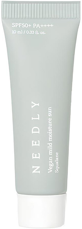 Зволожуючий сонцезахисний крем з рослинним скваланом Needly Vegan Mild Moisture Sun SPF 50+ PA++++, 10 мл