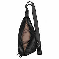 Сумка бананка чоловіча з натуральної шкіри чорна BAGS4LIFE MAN 6537, фото 5