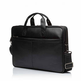 Сумка ділова чоловіча з натуральної шкіри чорна BAGS4LIFE MAN 6418