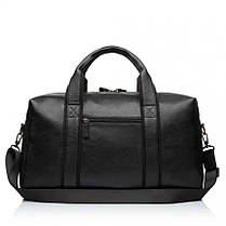 Сумка дорожня для чоловіків шкіряна чорна BAGS4LIFE MAN 6417, фото 4