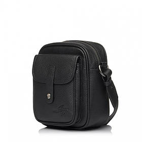 Сумка чоловіча з натуральної шкіри чорна BAGS4LIFE 6886
