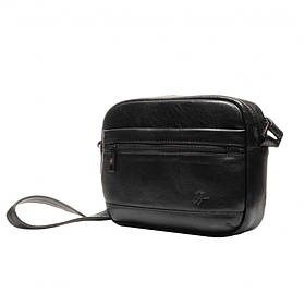 Сумка чоловіча з натуральної шкіри чорна Vito Torelli 7017 2060