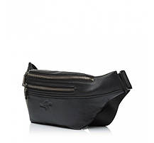 Сумка-бананка чоловіча з натуральної шкіри чорна BAGS4LIFE 6690, фото 6
