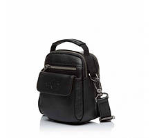Сумка-барсетка чоловіча з натуральної шкіри чорна BAGS4LIFE MAN 6091А, фото 6