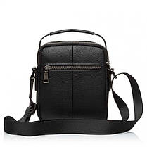 Сумка-барсетка чоловіча з натуральної шкіри чорна BAGS4LIFE MAN 6406B, фото 4