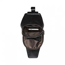 Сумка-рюкзак чоловіча з натуральної шкіри чорна BAGS4LIFE MAN 6650, фото 5