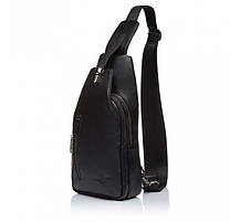 Сумка-рюкзак чоловіча з натуральної шкіри чорна BAGS4LIFE MAN 6650, фото 6