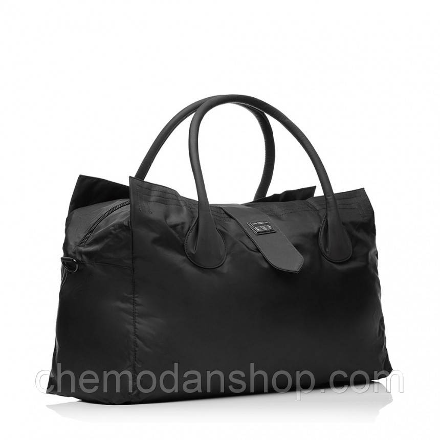 Сумка дорожня жіноча з тканини чорна EPOL 23601