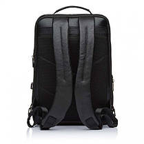 Рюкзак для чоловіків шкіряний чорний BAGS4LIFE MAN 6644, фото 4