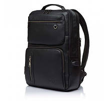 Рюкзак для чоловіків шкіряний чорний BAGS4LIFE MAN 6644, фото 6