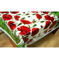 Клейонка силіконова 1,37 м*30м "Маки"