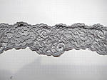 Мереживо стрейч сіре сталеве шовкове 5 см із переходом кольору шовк, сток Англія  , фото 4