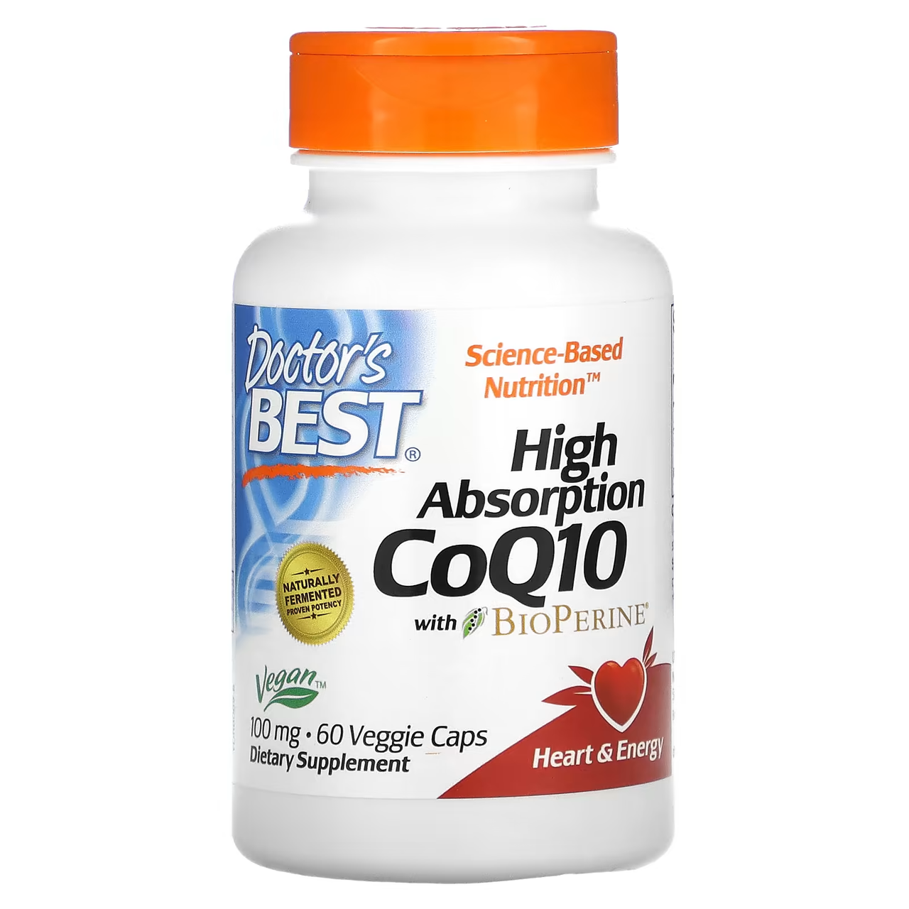 High Absorption CoQ10 with BioPerine Doctor's s Best 100 mg 60 Caps