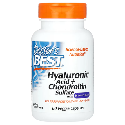 Doctor's s Best Hyaluronic Acid+Chondroitin Sulfate caps 60, фото 1