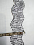 Мереживо стрейч хвиля сіре сталеве шовкове 5 см з переходом кольору шовк, стік Англія  , фото 2