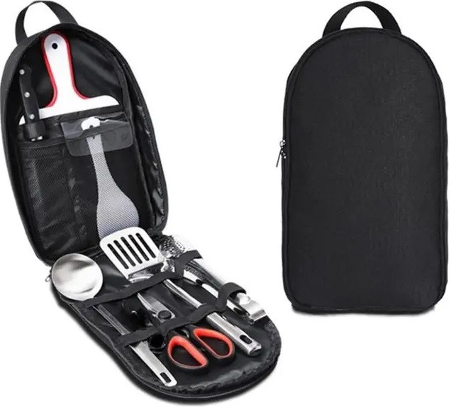 Набір туристичного посуду для кемпінгу походів та пікніка 7 предметів