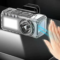 Ліхтар налобний YJ-A06-LED+6SMDRGB Motion Sensor Li-Ion акумулятор. ЗУ Type-C кліпса магніт Box, фото 3
