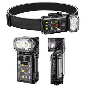 Ліхтар налобний X52-2LED+6SMDRGB Motion Sensor індикація аряду Li-Ion акумулятор. ЗУ Type-C кліпса магніт