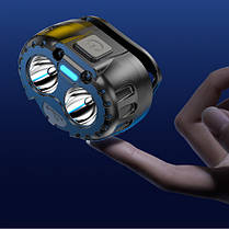Ліхтар налобний 666-2XPL Motion Sensor індикація заряду Li-Ion акумулятор. ЗУ Type-C Box, фото 5