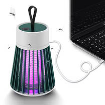Антимоскітна лампа від комарів 1200mAH GREEN Li-Ion акумулятор ЗУ Type-C YG-002, фото 3