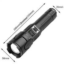 Ліхтар PLD-2301 WHITE LASER LED PM30-TG 1х18650/1х26650/3xAAA power bank індикація заряду ЗУ Type-C zoom, фото 3